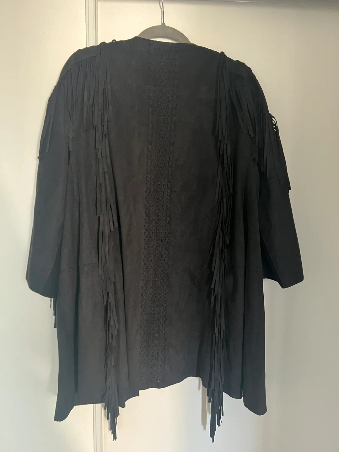Zara Kimono Fringe Jacket - Black thumbnail