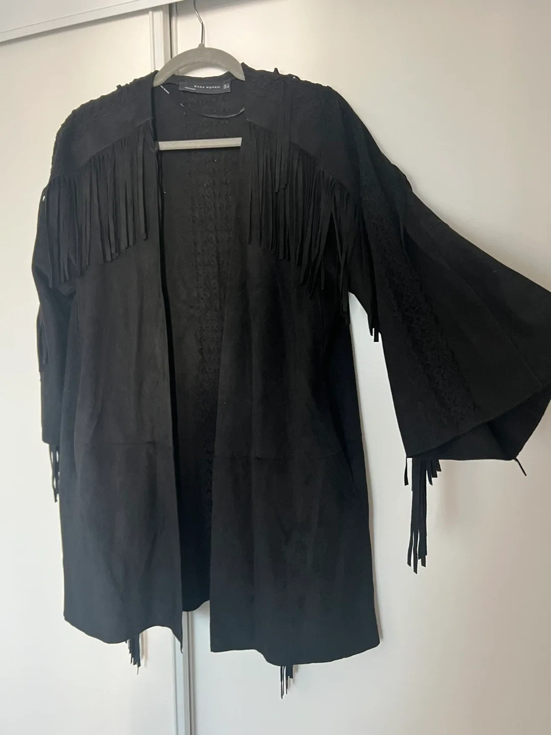 Zara Kimono Fringe Jacket - Black image indicator(3)