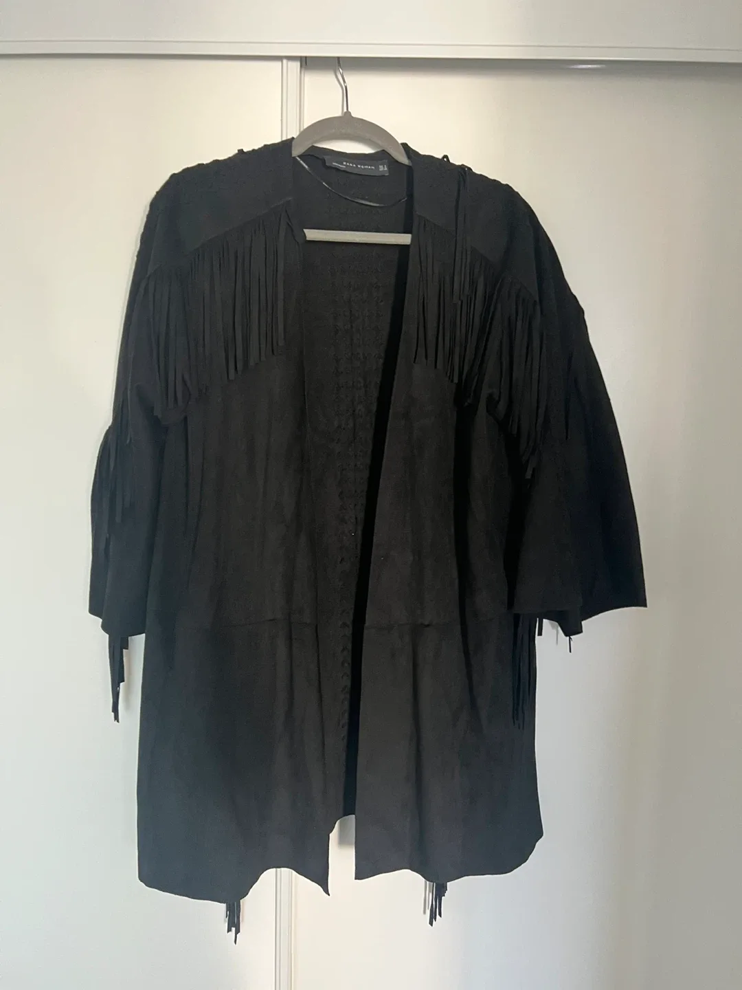 Zara Kimono Fringe Jacket - Black image indicator(4)