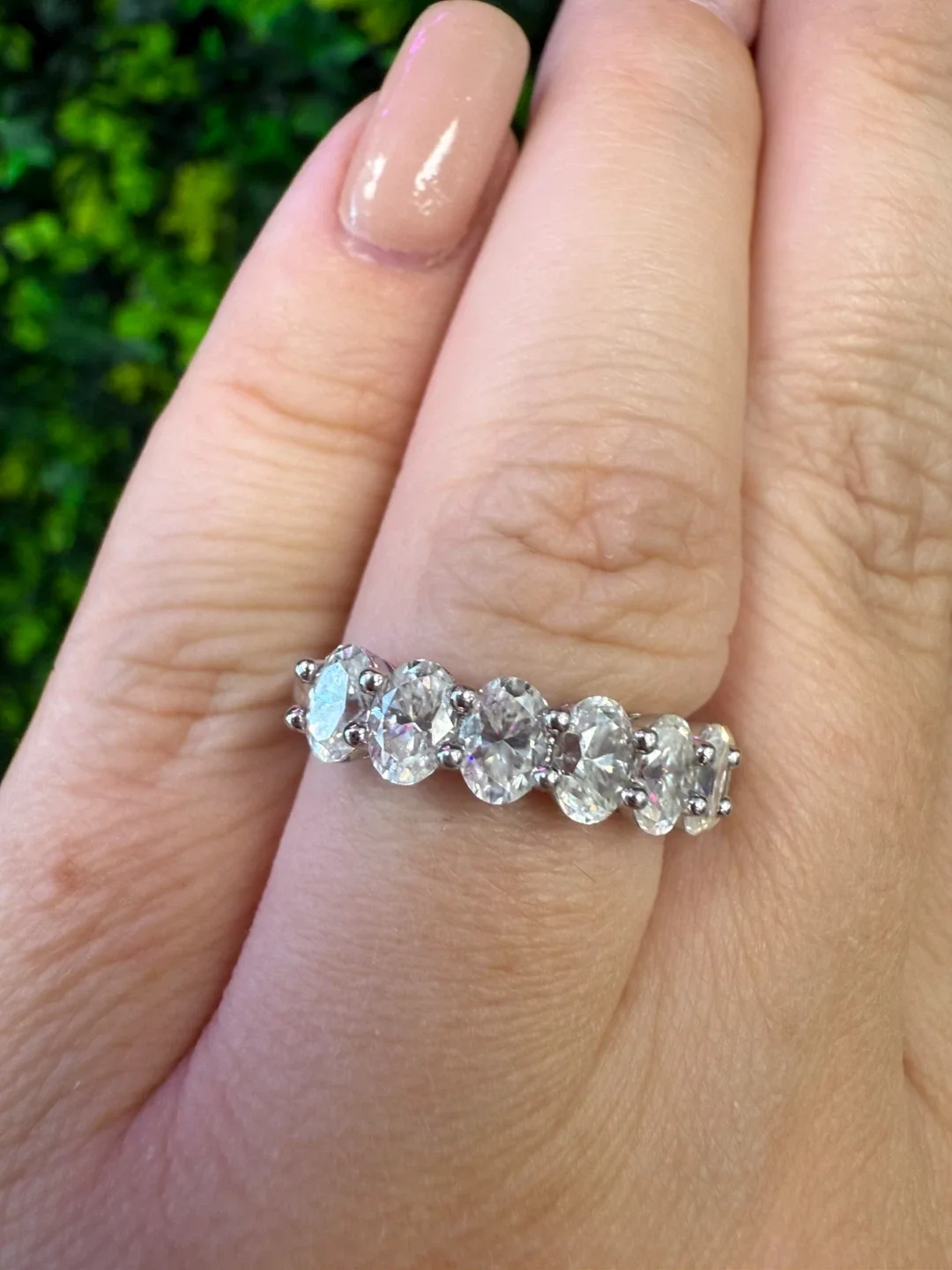 Brand new Moissanite Silver Band Ring thumbnail