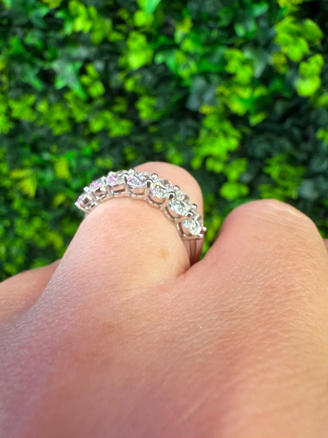 Brand new Moissanite Silver Band Ring image indicator(3)