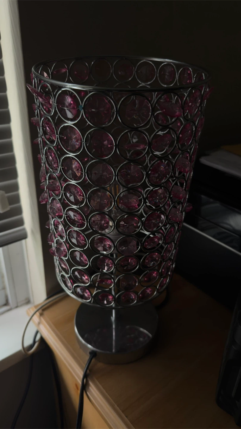 Pink Crystal Accent Table Lamp - photo 2