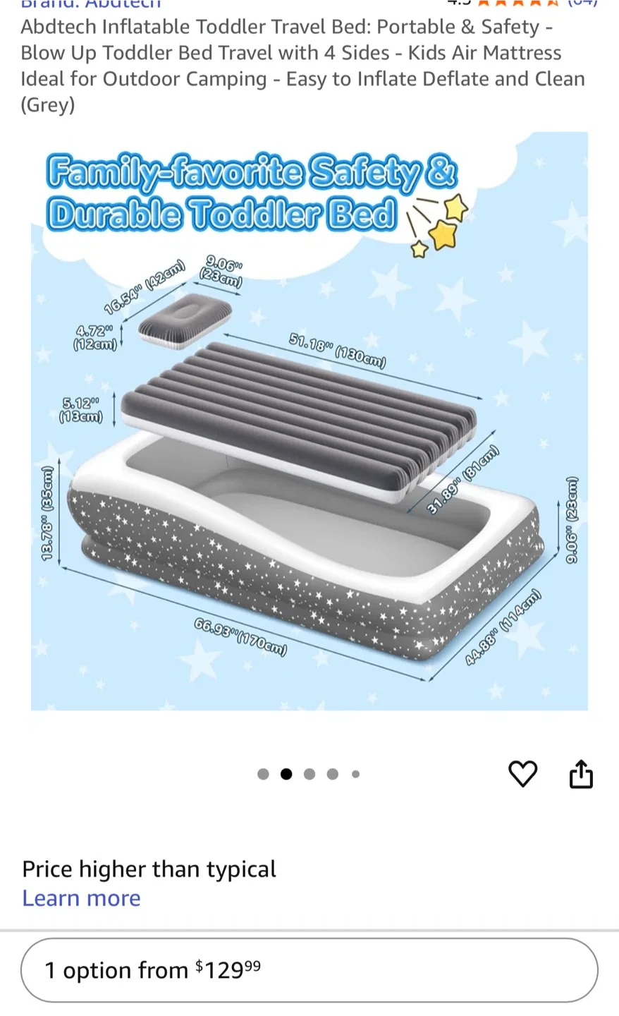 Abdtech Inflatable Toddler Travel Bed image indicator(8)