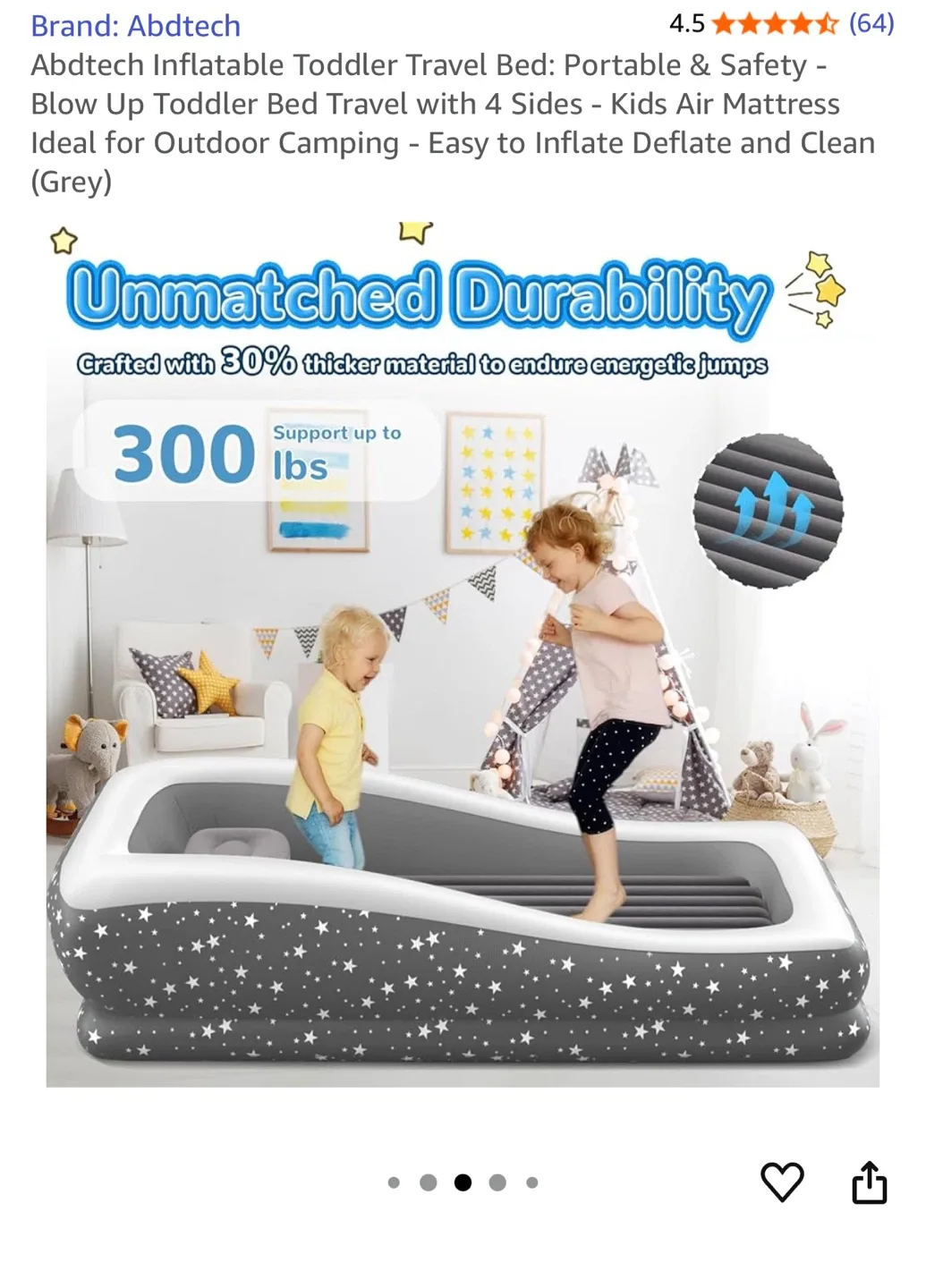 Abdtech Inflatable Toddler Travel Bed image indicator(4)