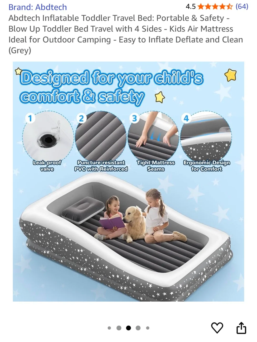 Abdtech Inflatable Toddler Travel Bed image indicator(3)