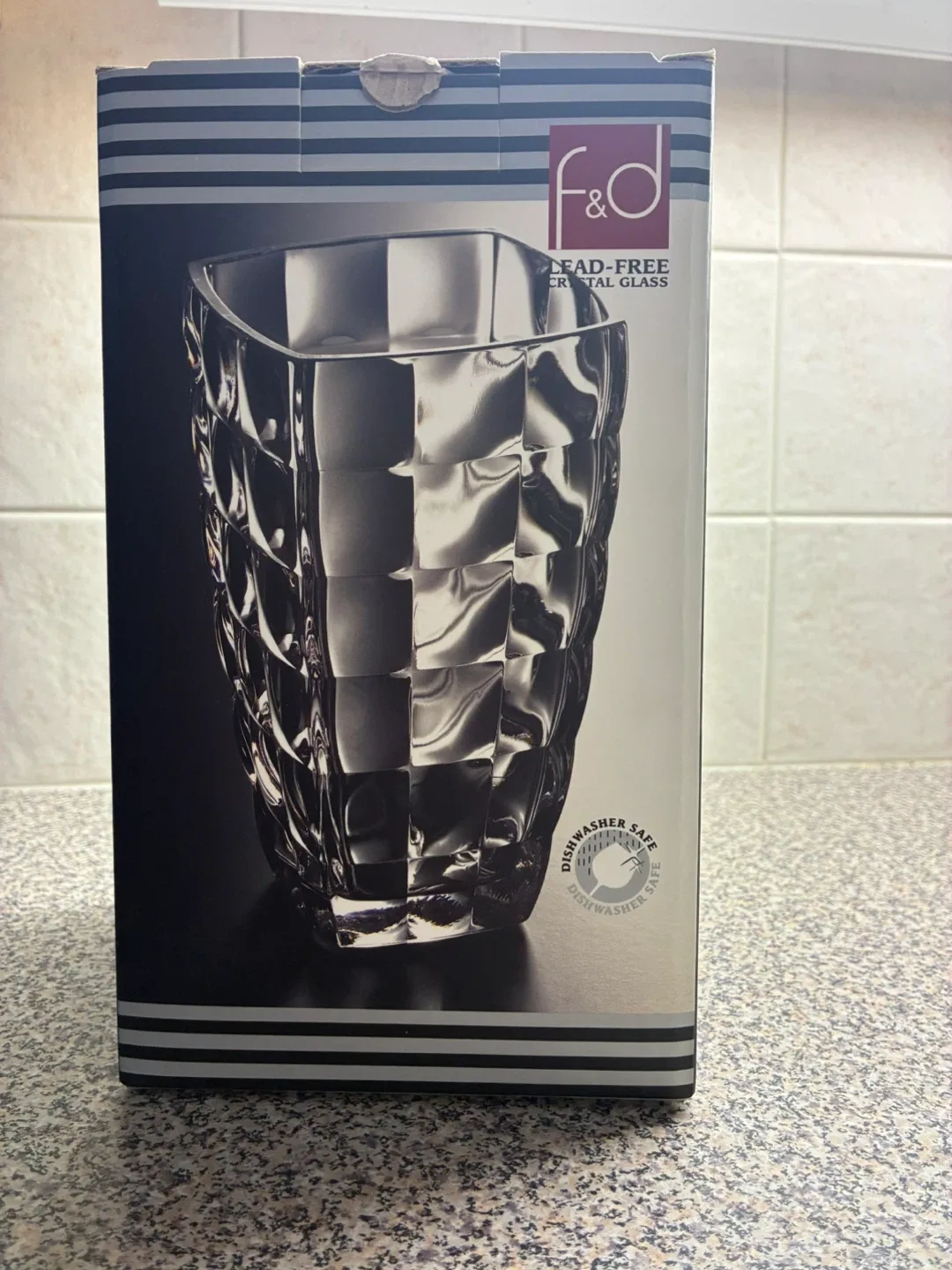 F&D Lead-Free Crystal Glass Vase with Box thumbnail