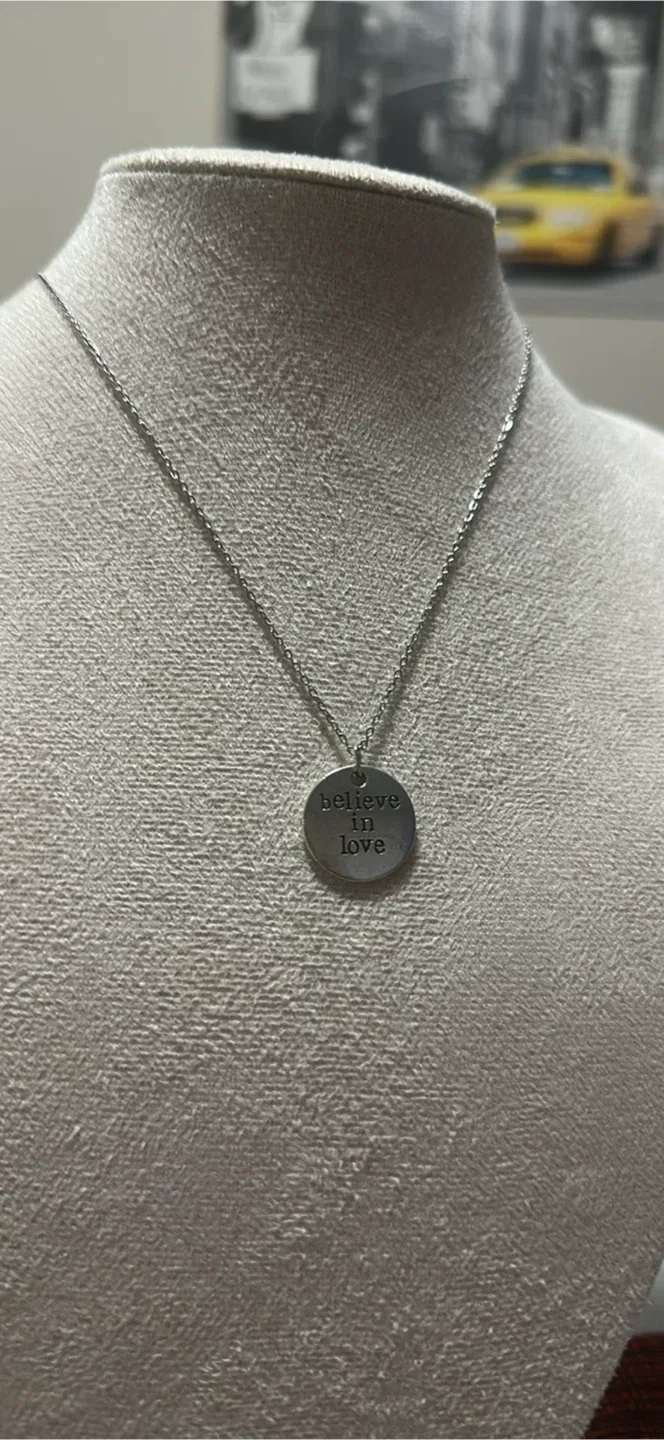 Silver Tone Inspirational Pendants Necklace image indicator(4)