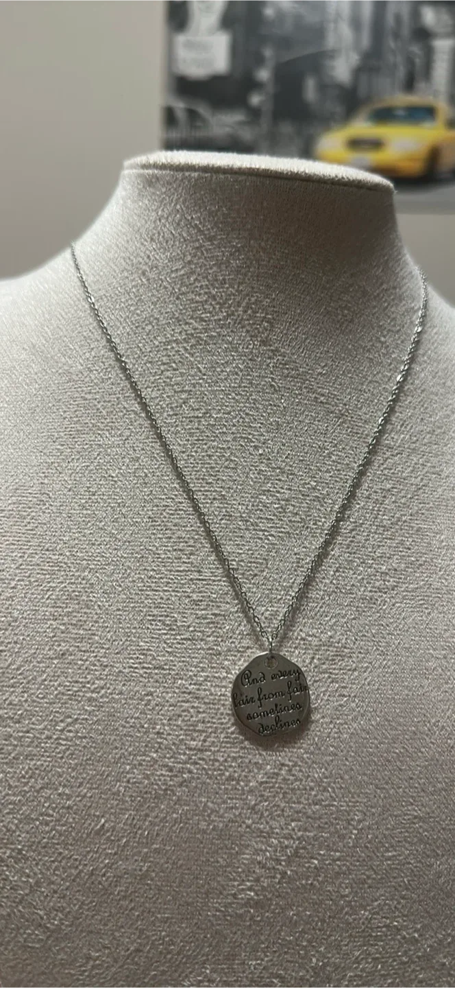 Silver Tone Inspirational Pendants Necklace image indicator(6)