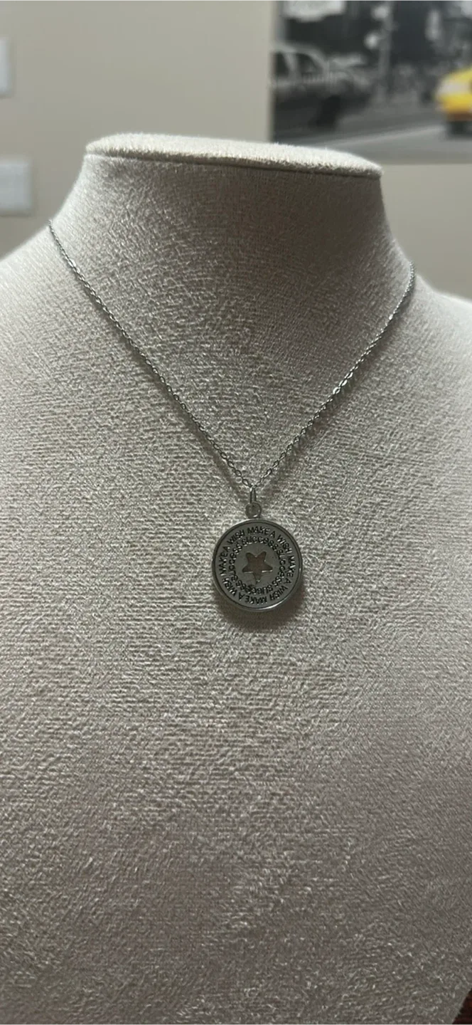 Silver Tone Inspirational Pendants Necklace image indicator(8)