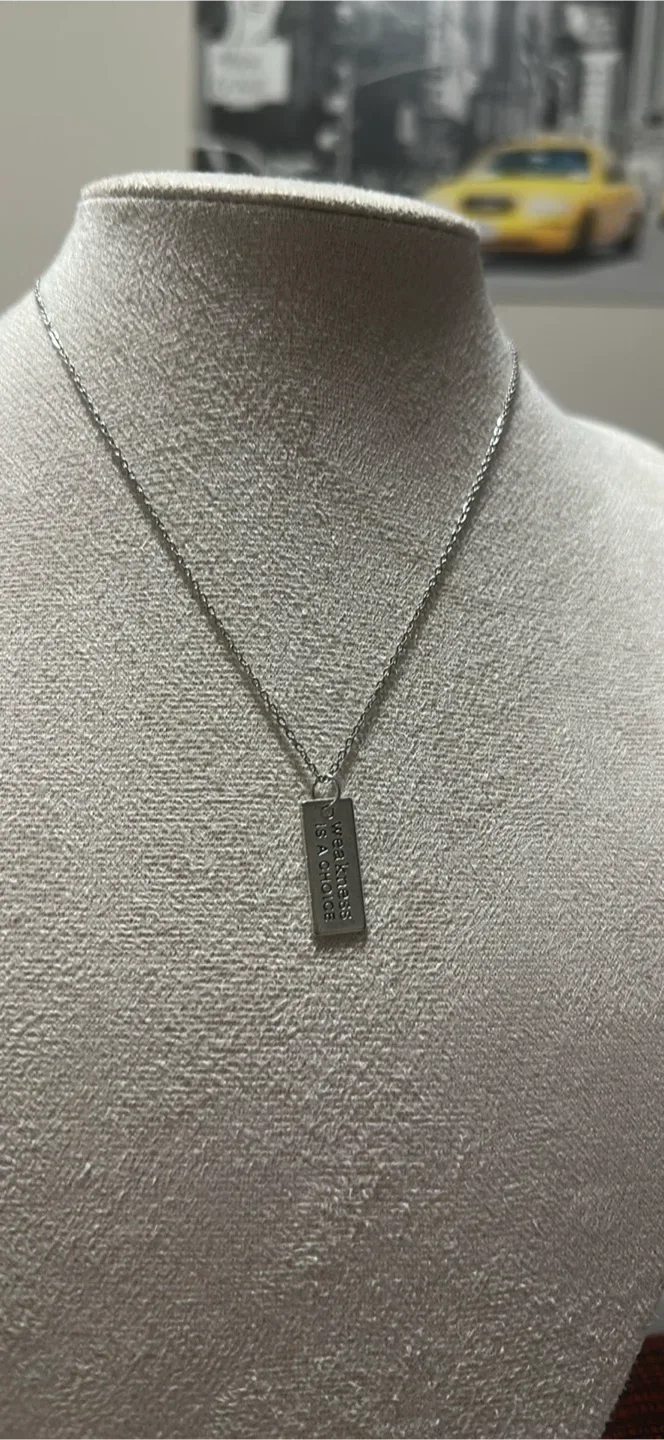 Silver Tone Inspirational Pendants Necklace image indicator(3)