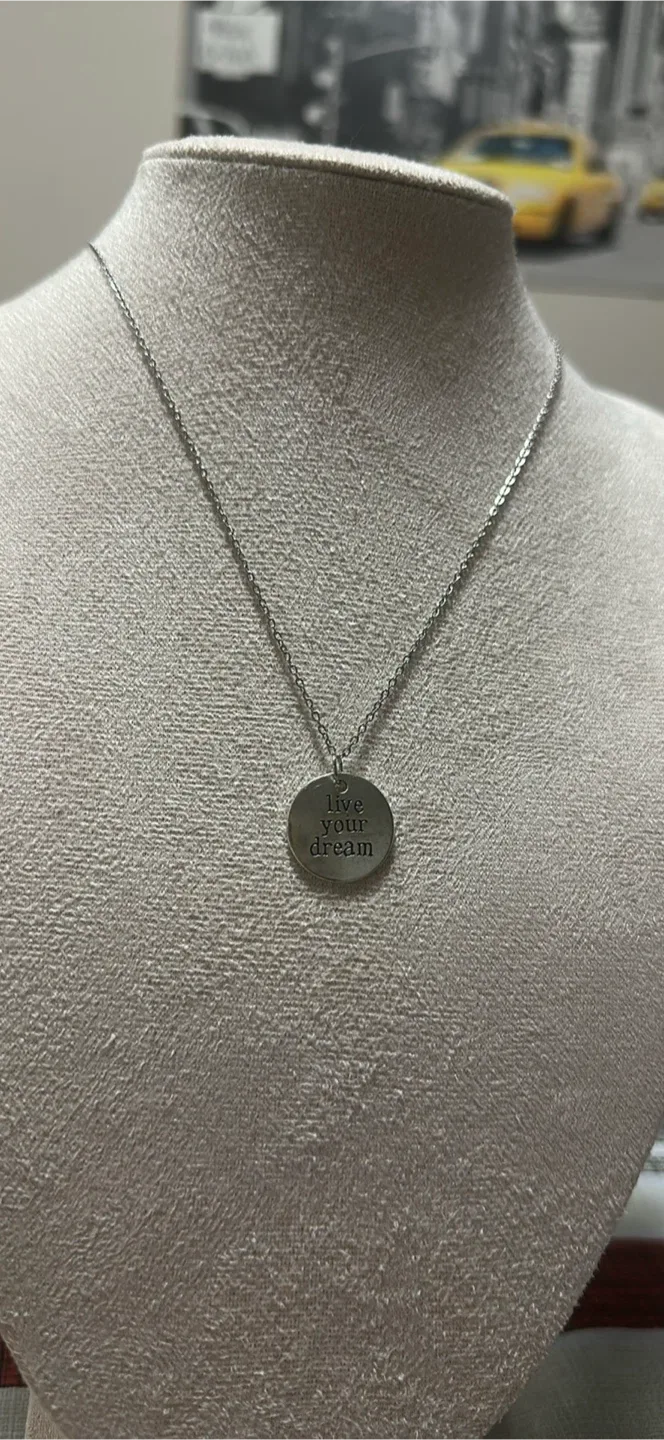 Silver Tone Inspirational Pendants Necklace image indicator(5)