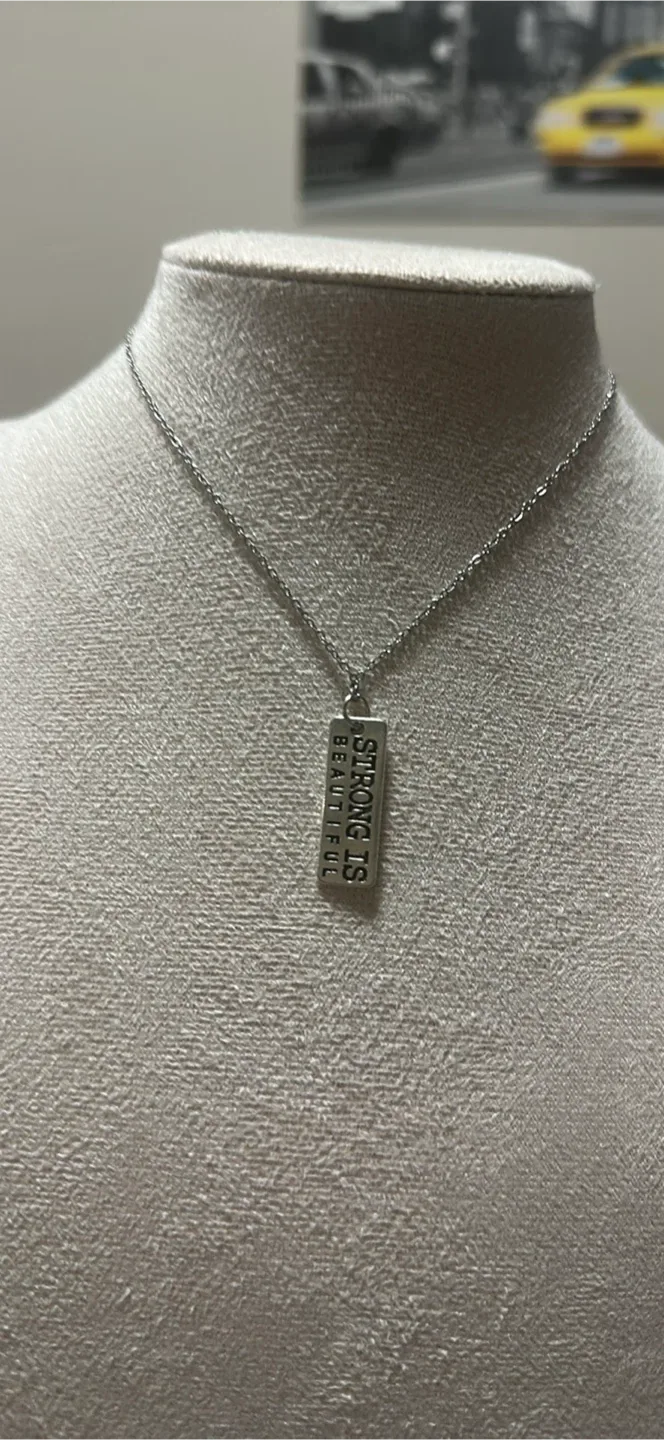 Silver Tone Inspirational Pendants Necklace image indicator(7)