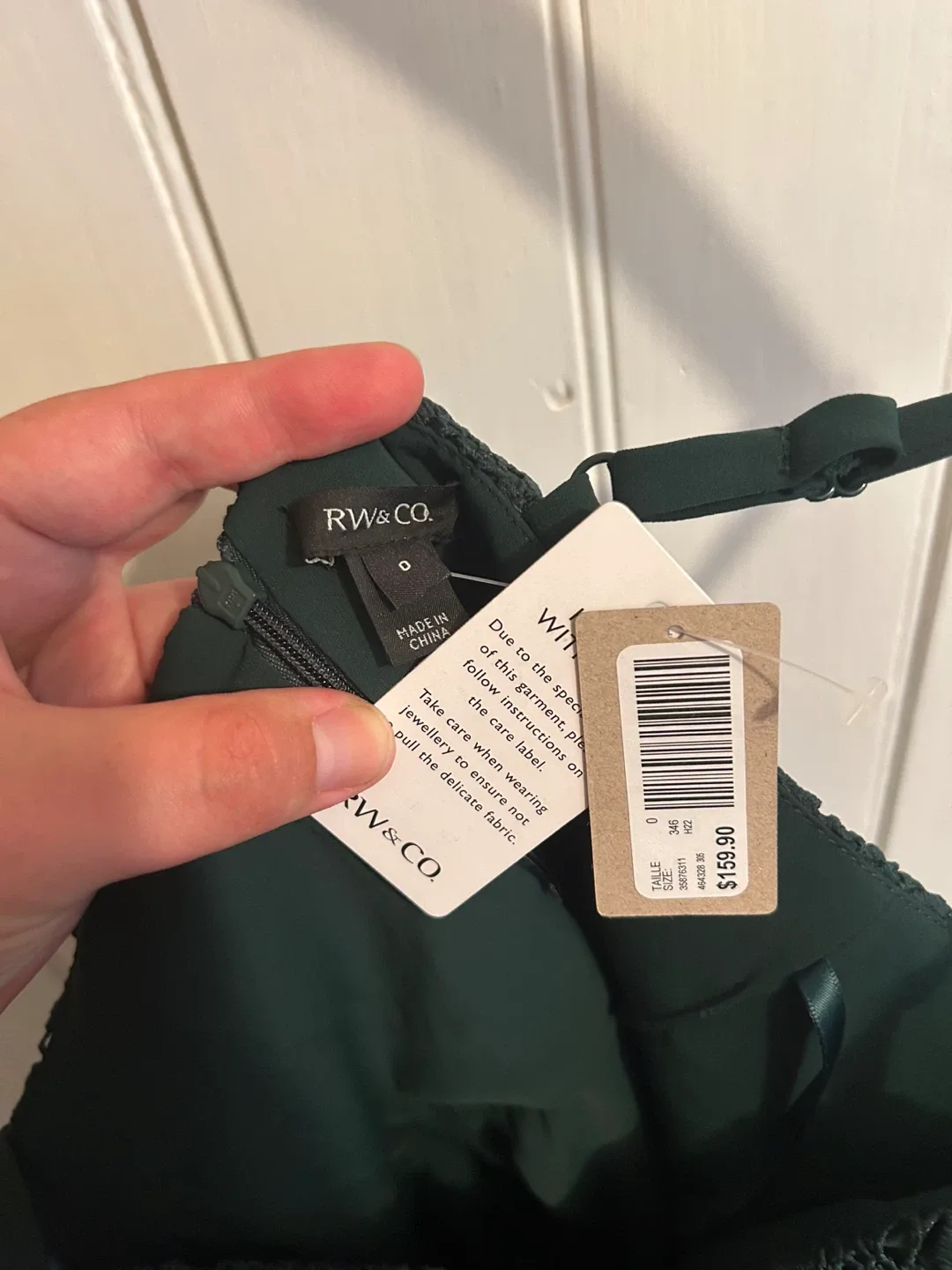 RW&CO. Green Lace Dress - Size 0 image indicator(4)