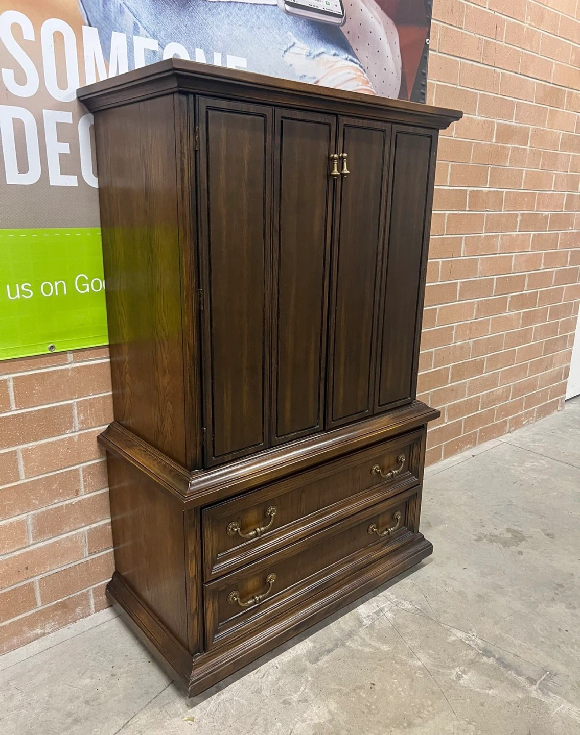 Red Lion Dark Wood Armoire Wardrobe - photo 3