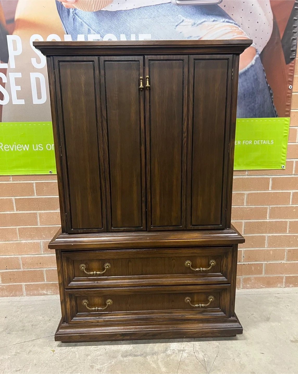 Red Lion Dark Wood Armoire Wardrobe