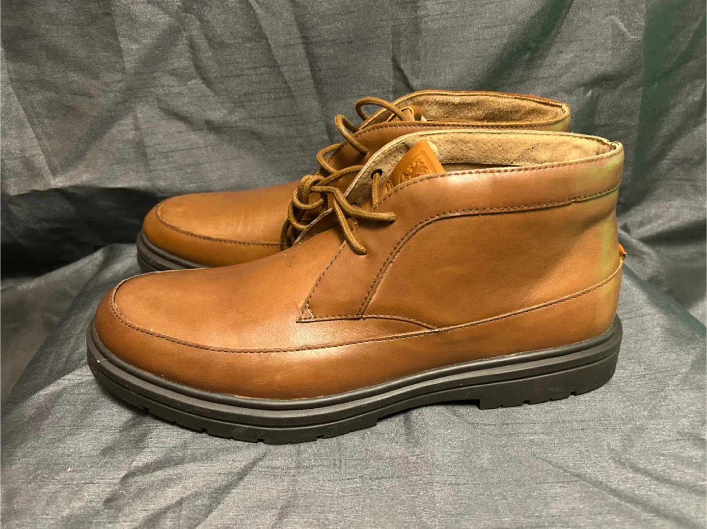 Stacy Adams Tan Leather Chukka Boots image indicator(2)