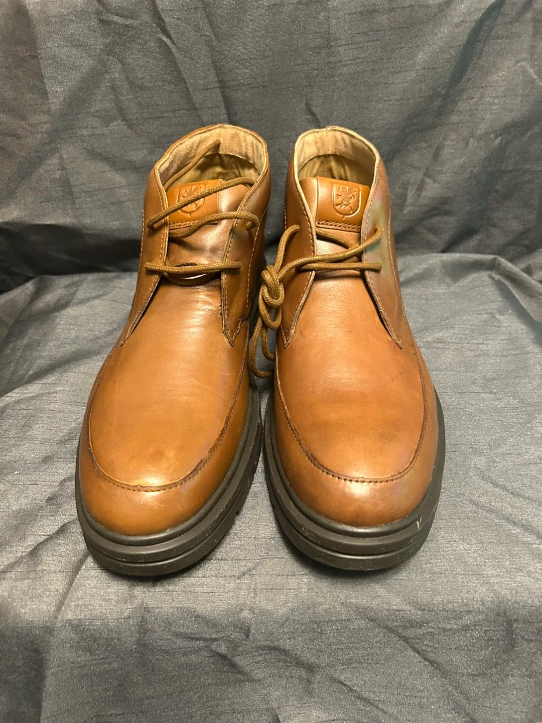 Stacy Adams Tan Leather Chukka Boots thumbnail