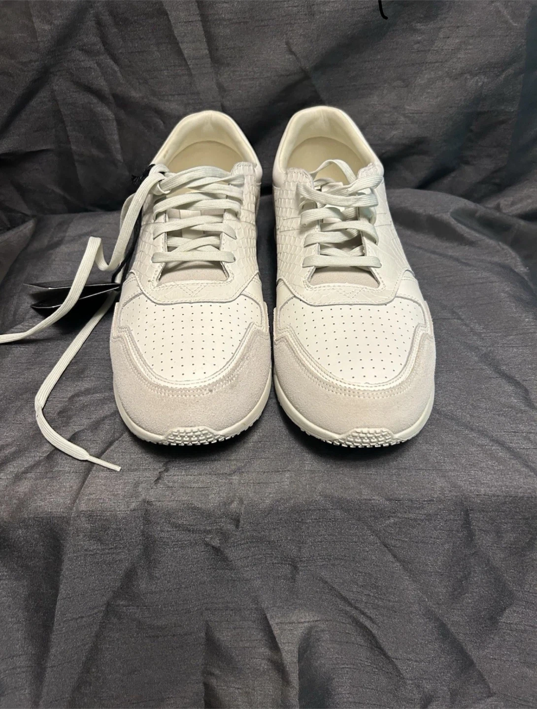 Diesel White Leather Sneakers
