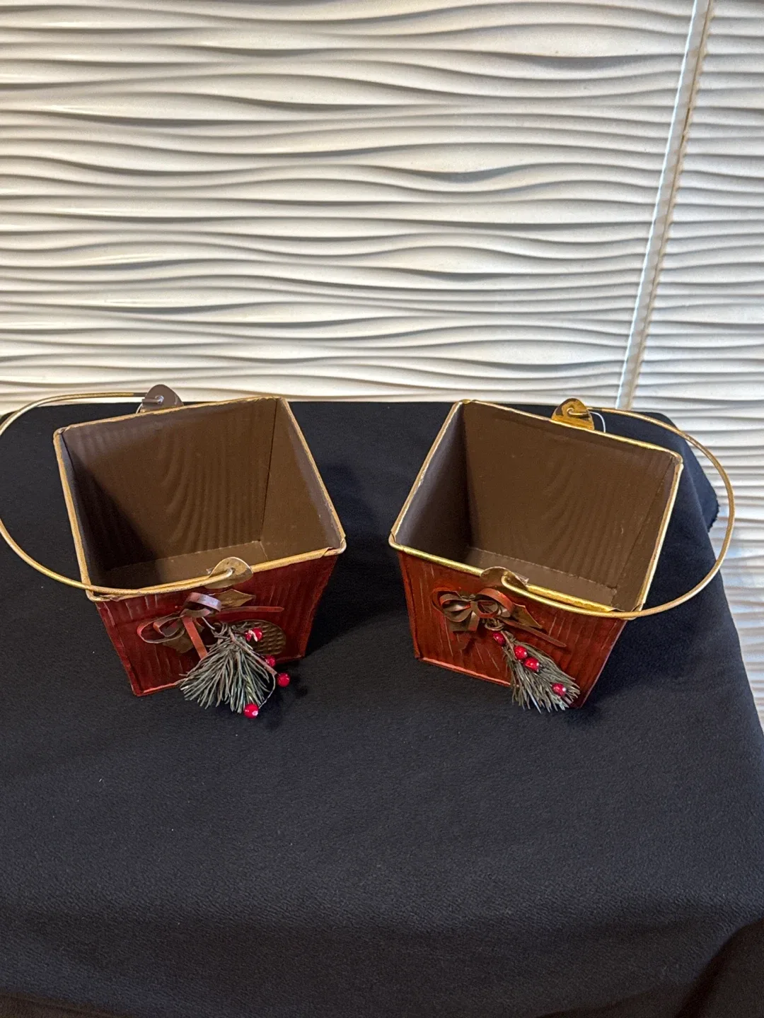 Decorative Holiday Buckets - Set of 2 image indicator(2)