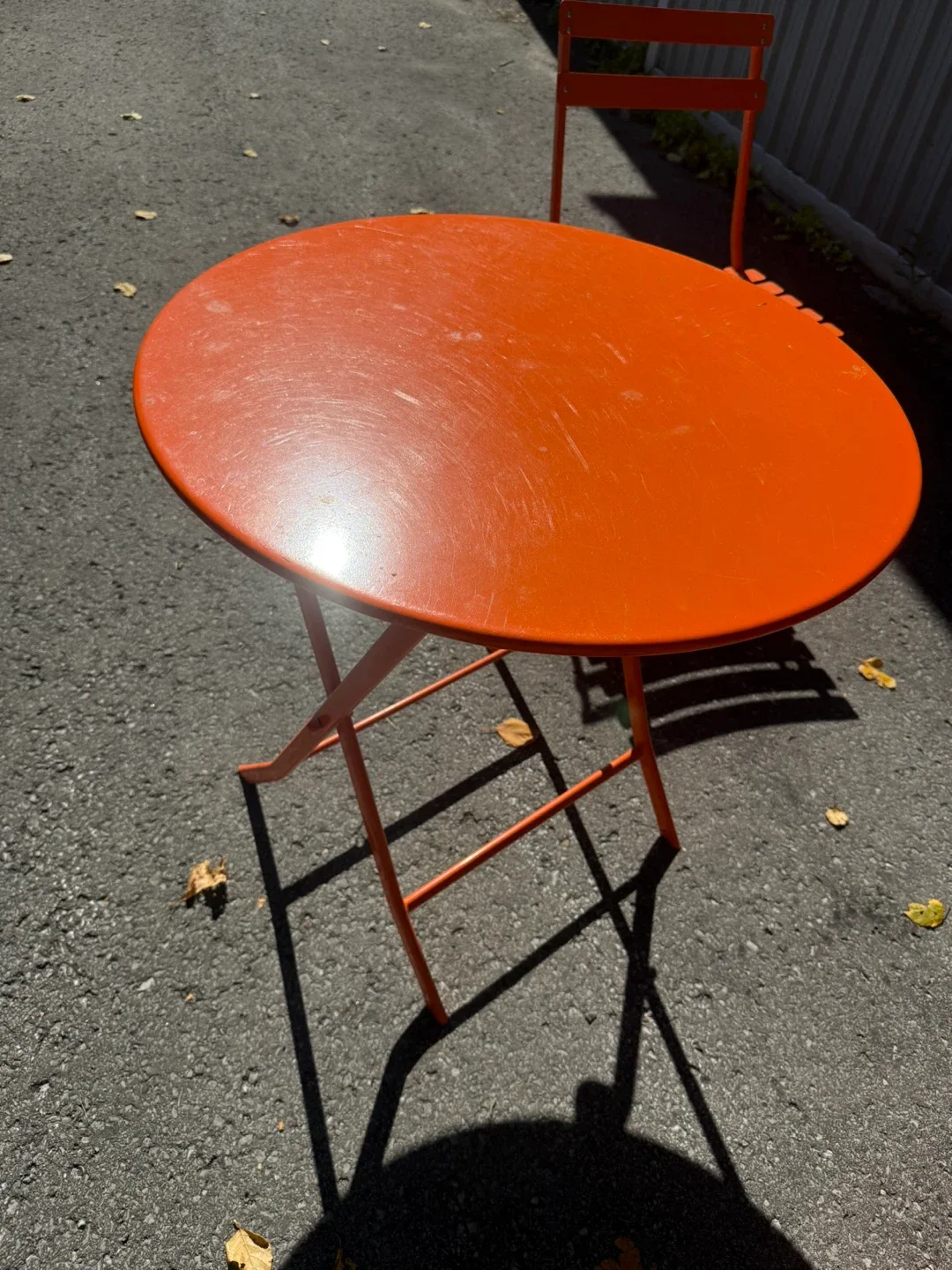 Orange (Metal) Bistro Set - Table and Two Chairs image indicator(3)
