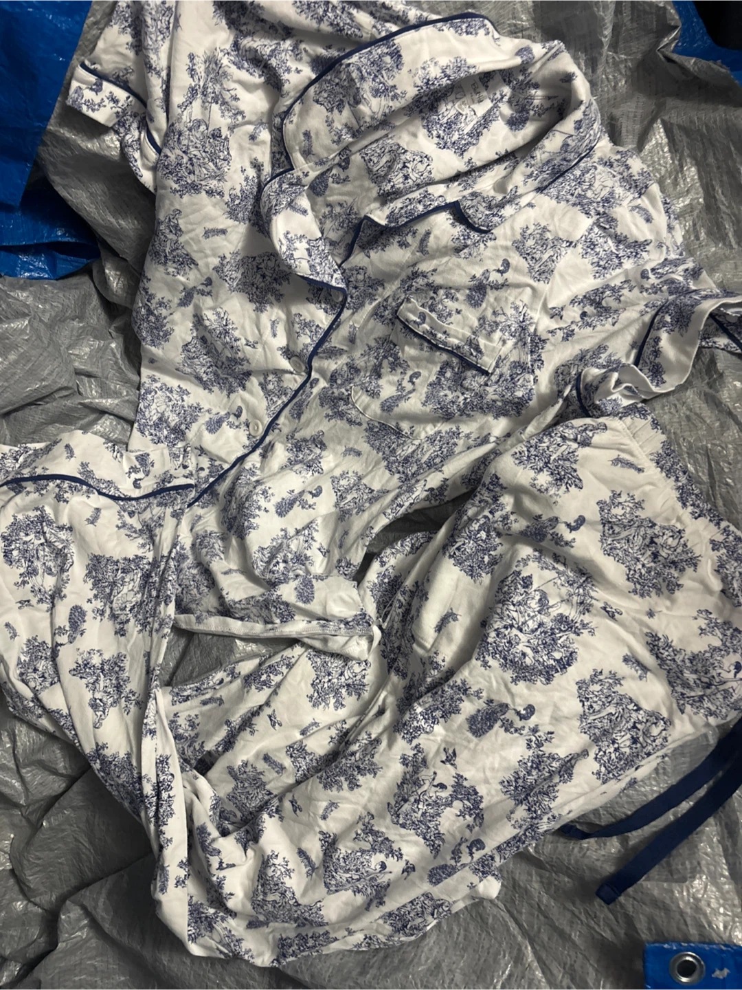 NWOT 2pc BedHead Pajamas XL/TG Blue & White