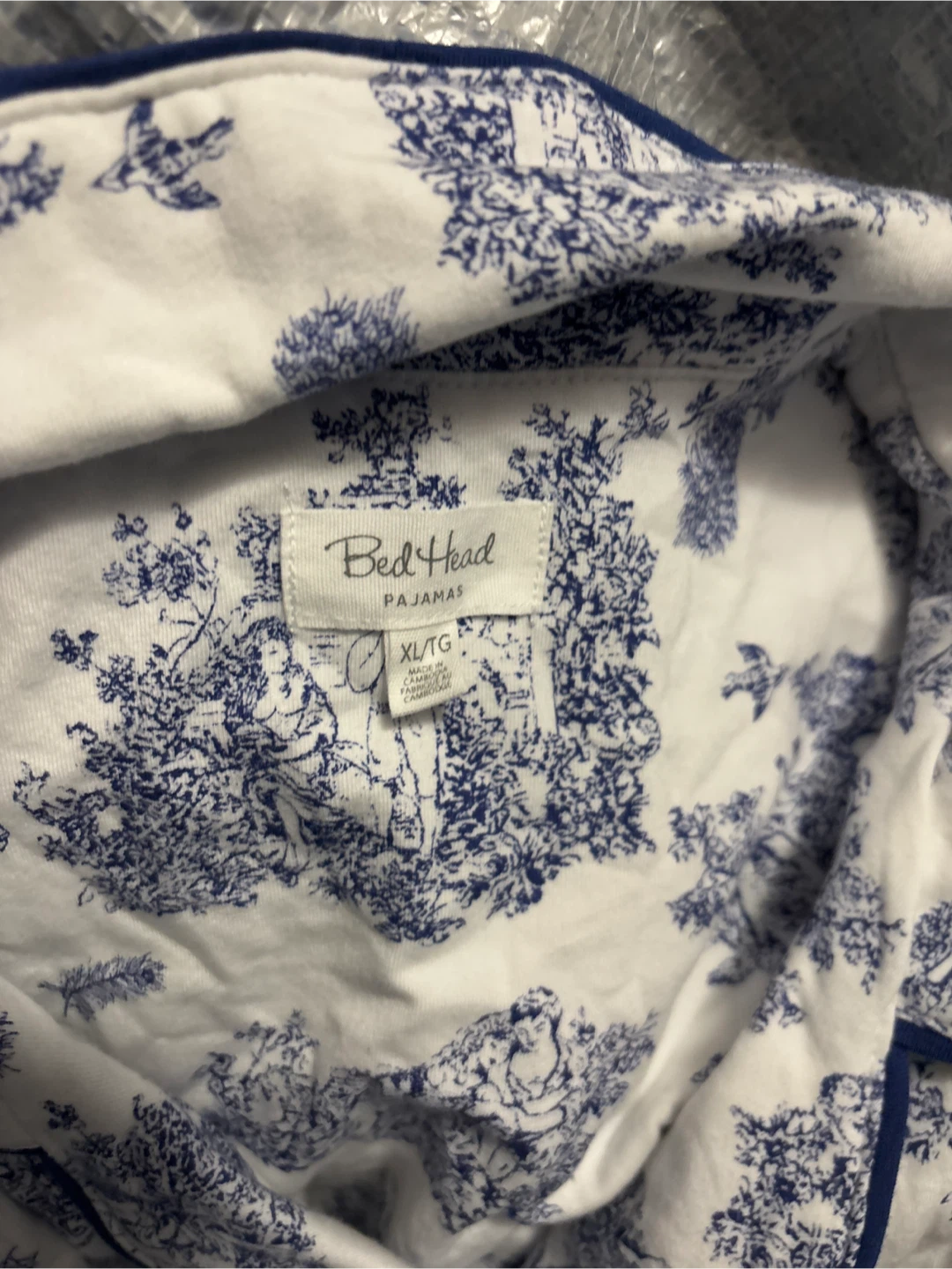 NWOT 2pc BedHead Pajamas XL/TG Blue & White - photo 2