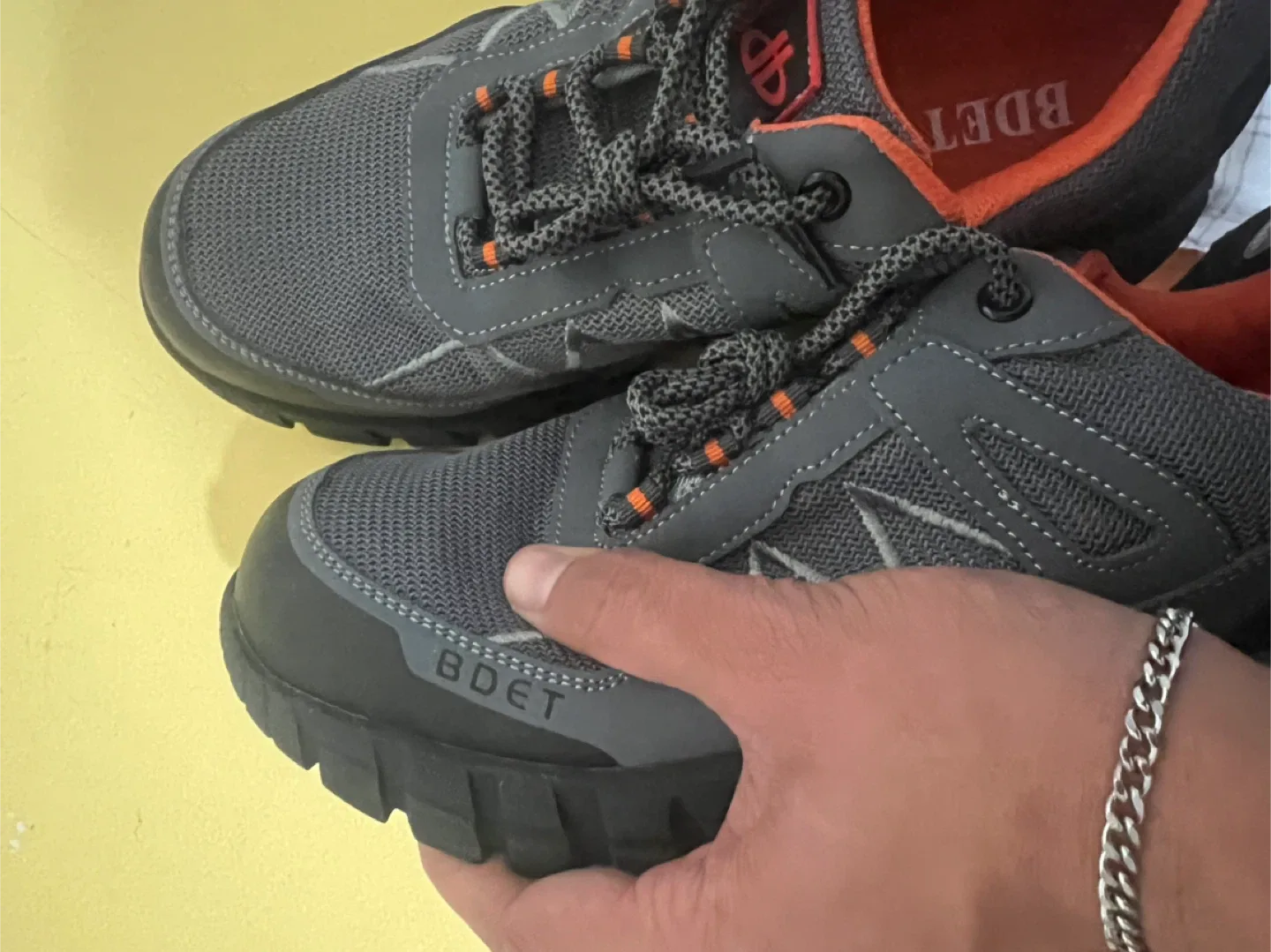 BDET Safety Shoes - Grey & Orange image indicator(6)