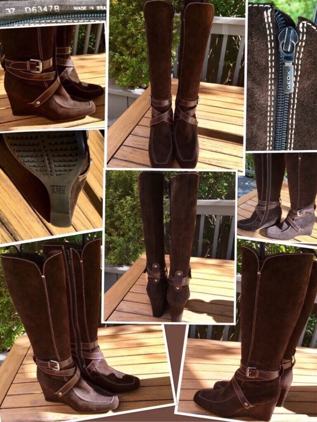 ❤️GEOX NEW STUNNING Dark Chocolate brown suede boots❤️ image indicator(5)
