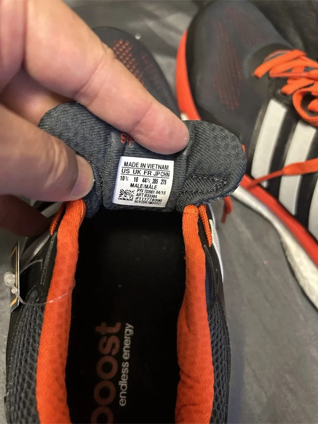 Men’s Adidas Supernova Glide Boost 7 Running Shoes. Size 10.5 image indicator(7)