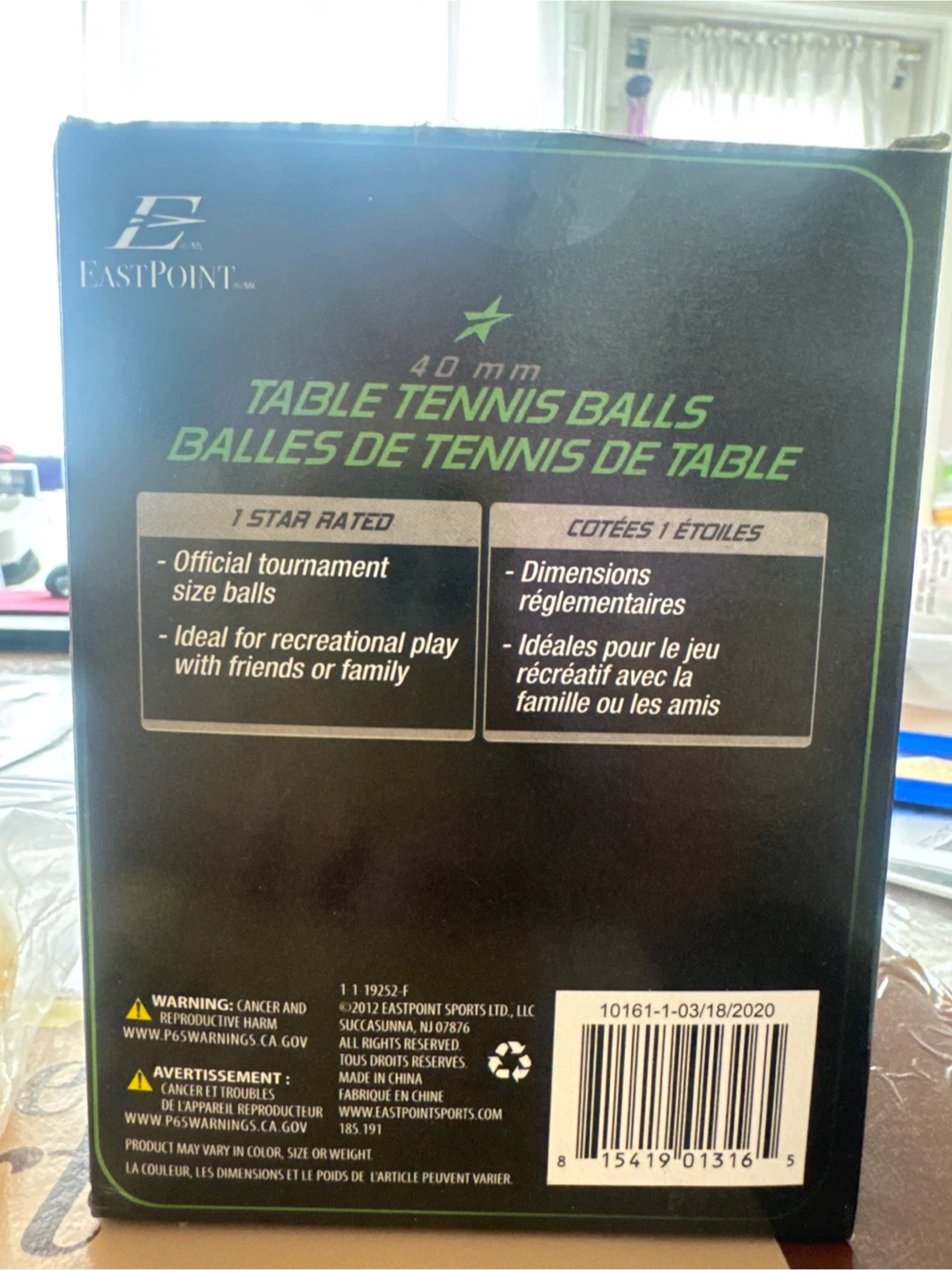 EastPoint 40mm Table Tennis Balls - photo 3