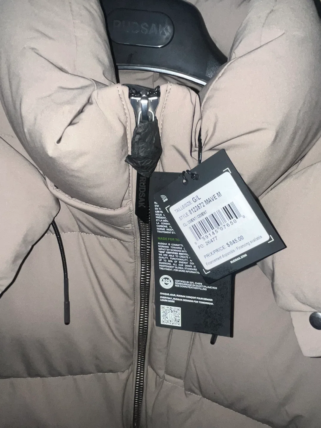 New Rudsak Mave M Puffer Jacket Size G/L image indicator(2)