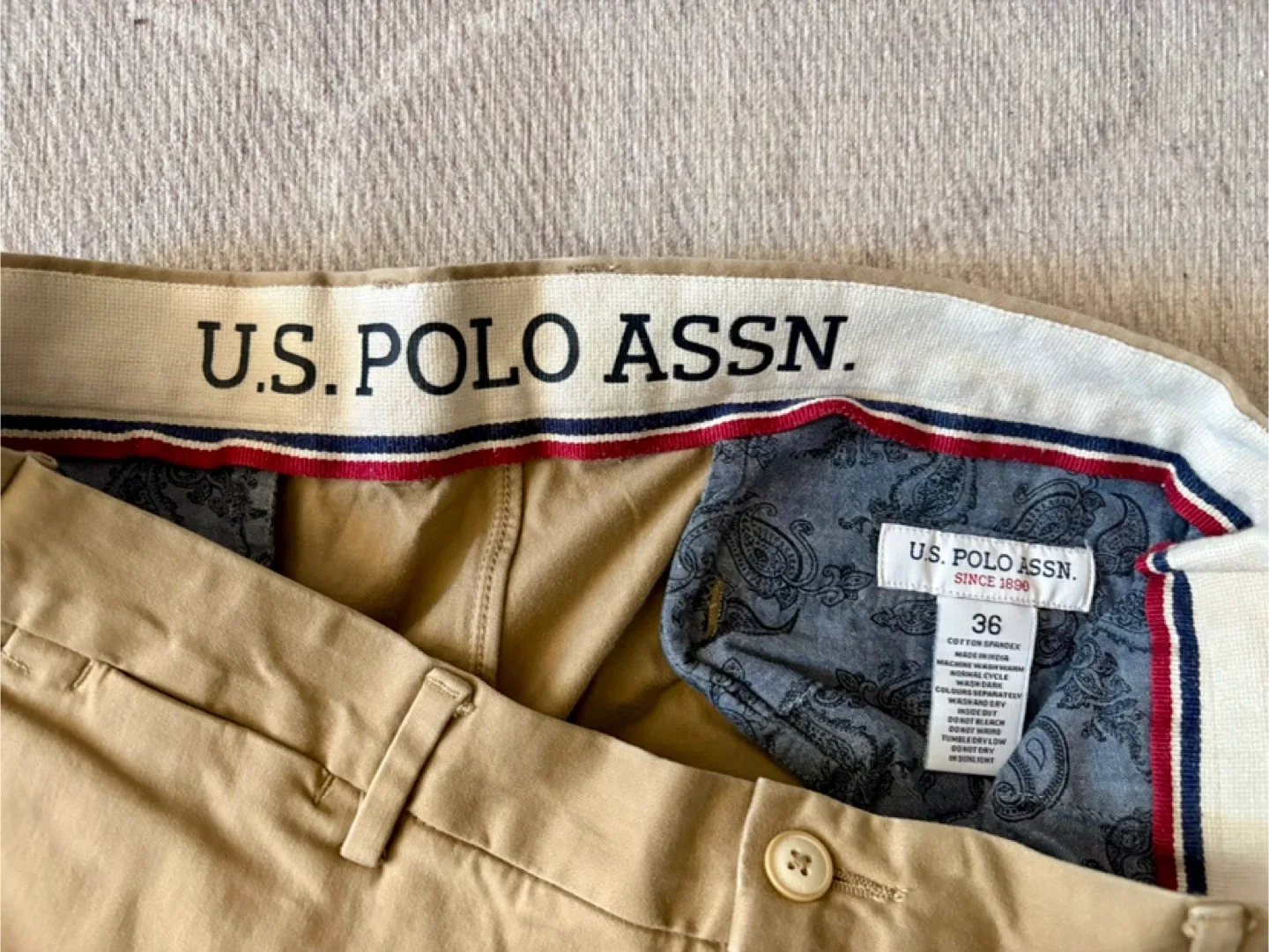 U.S. Polo Assn. Khaki Pants - Size 36 image indicator(2)