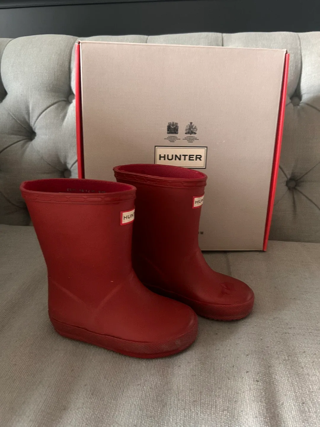 Hunter Kids First Classic Rain Boots - Size 6, Red image indicator(2)