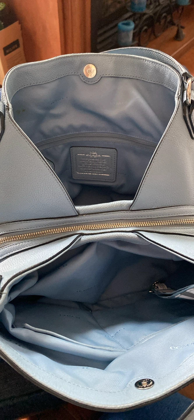 Coach Leather Shoulder Bag - Blue - photo 4