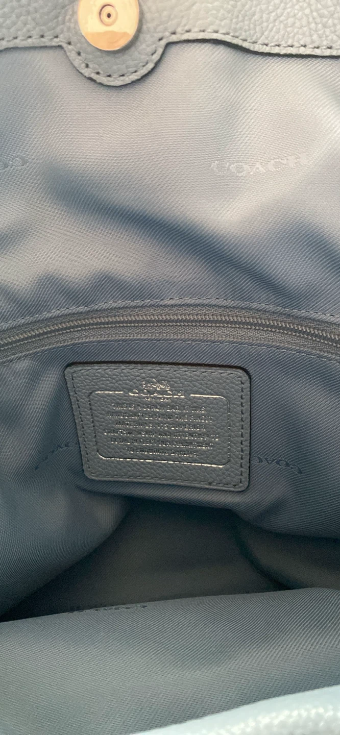 Coach Leather Shoulder Bag - Blue - photo 5