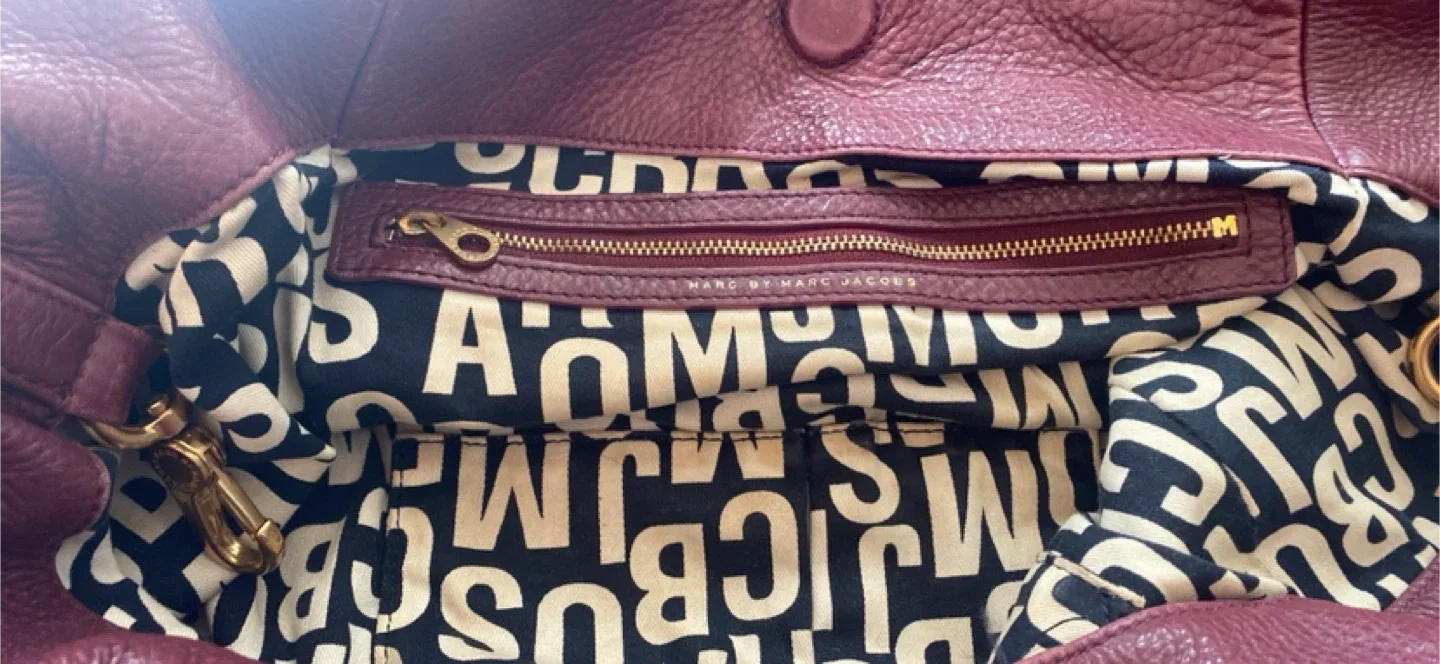 Marc by Marc Jacobs Burgundy Leather Tote Bag image indicator(4)