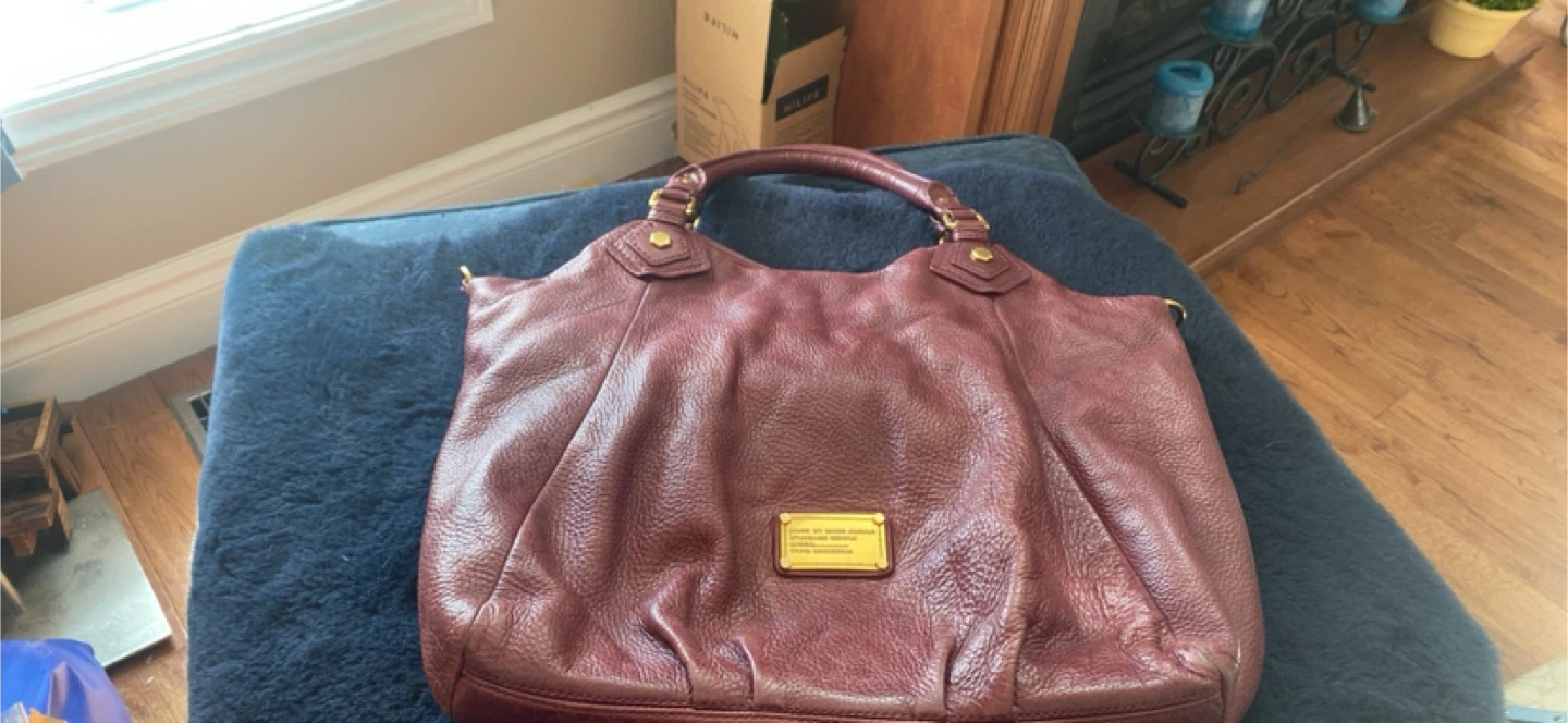 Marc by Marc Jacobs Burgundy Leather Tote Bag