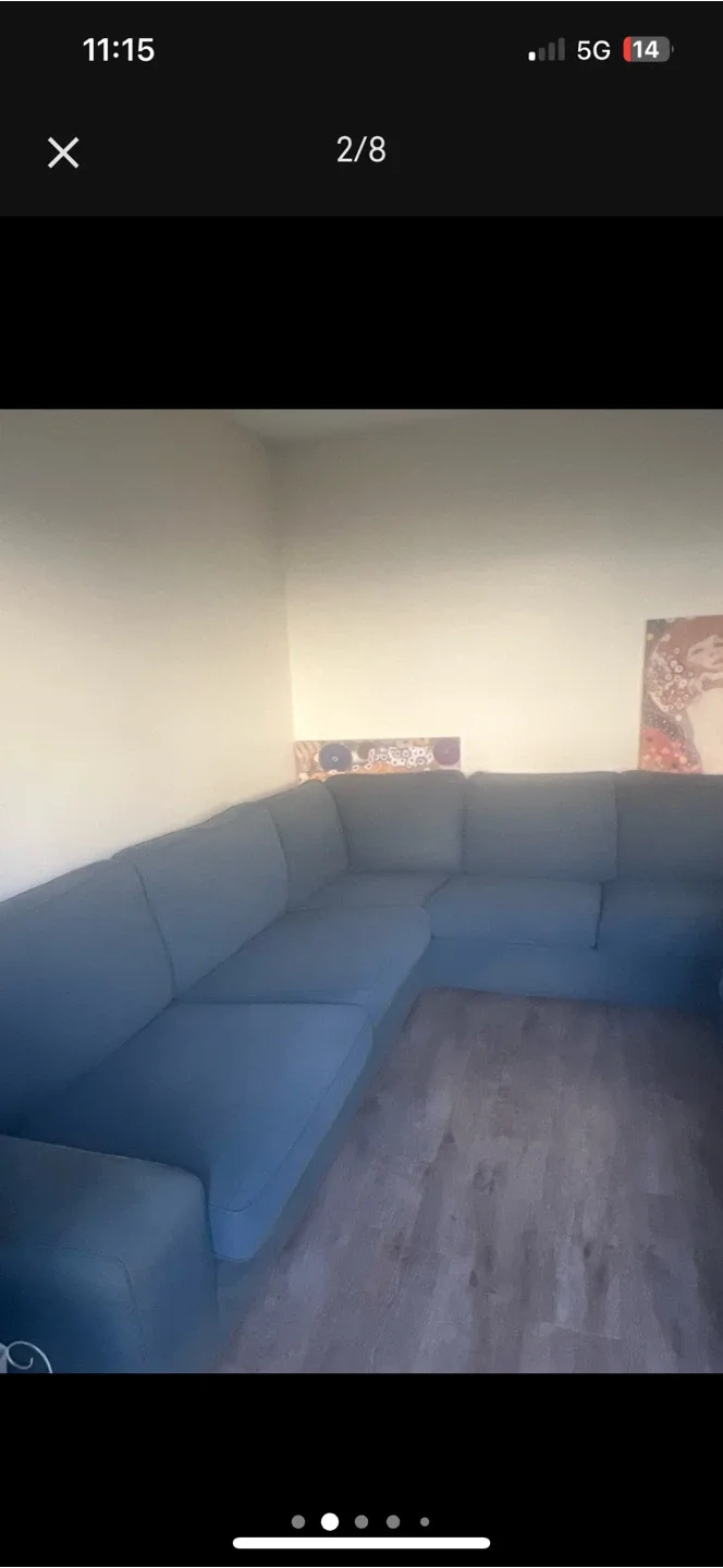 Large Blue Sectional Sofa image indicator(2)
