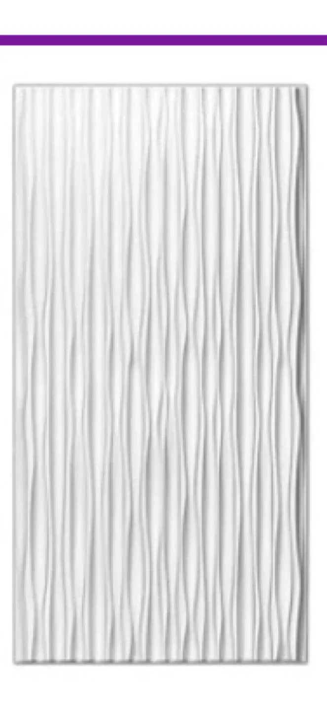 Art3d Wave 3D Wall Panels, White, 23.6x47.2 in image indicator(2)