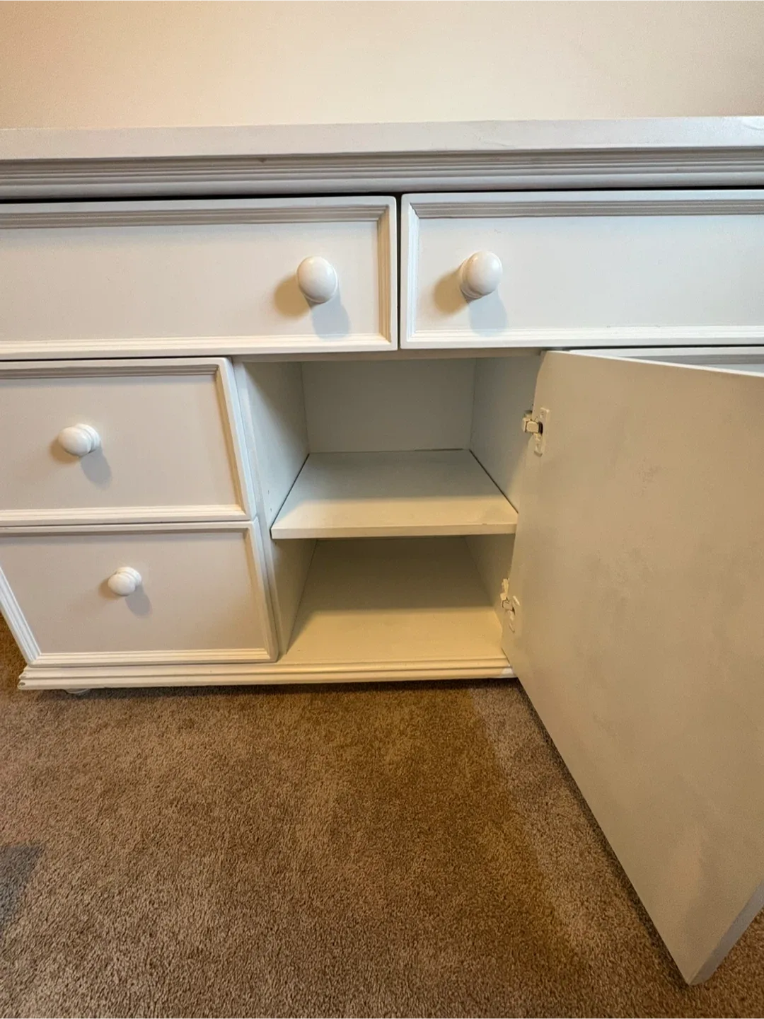 White Dresser and Bed Frame Set image indicator(5)