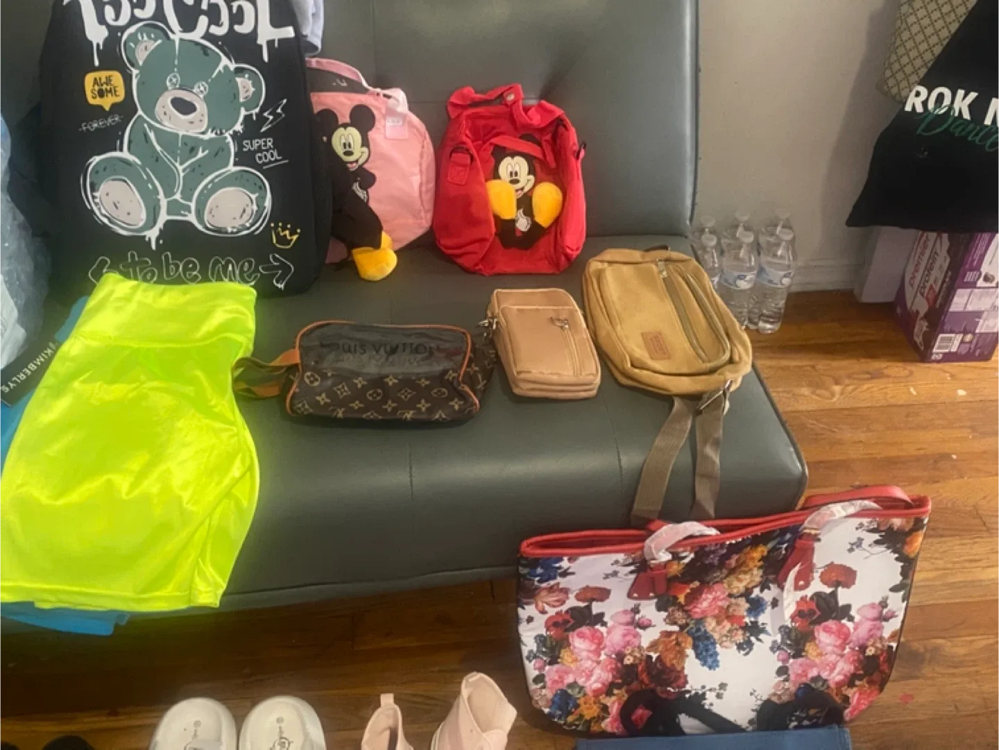 Variety of items clothes.bags shoes