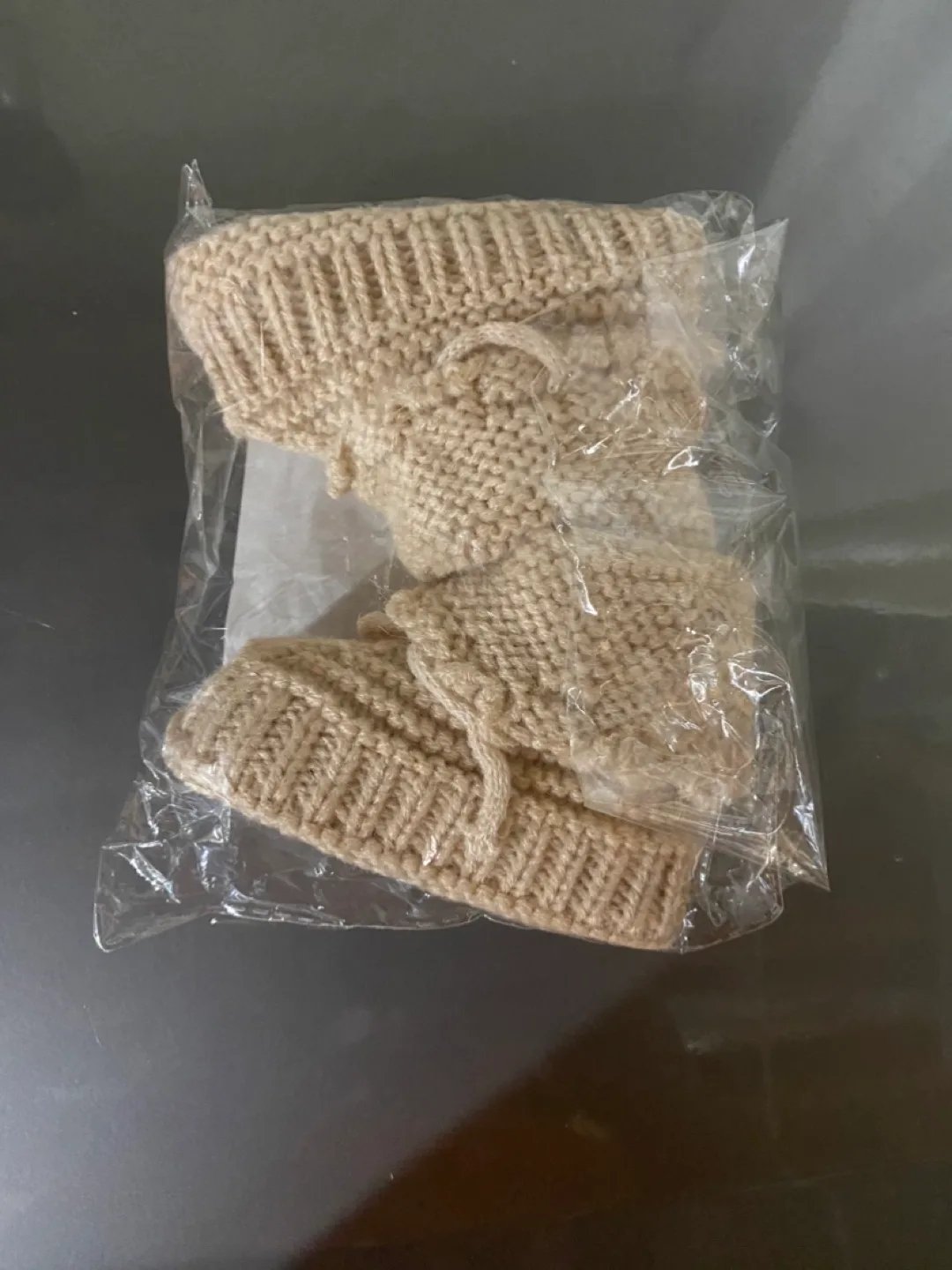New Knitted Baby Booties - Cream image indicator(3)