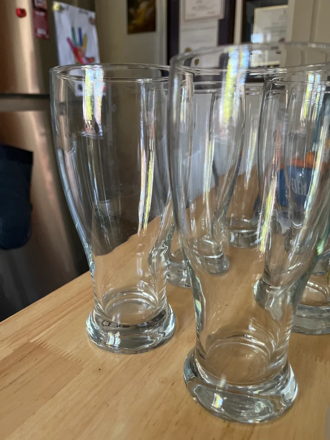 Set of 6 Clear Glass Beer Glasses image indicator(2)