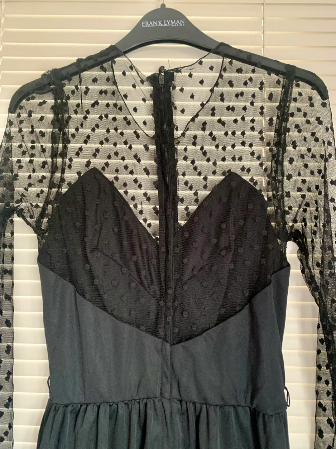 Vintage Black Jumpsuit with Sheer Sleeves - photo 4