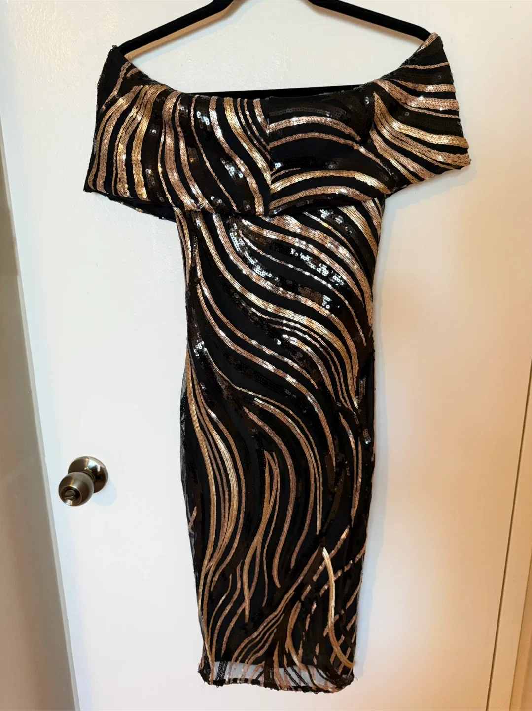 YaYa&Co. Sequin Off Shoulder Midi Dress - Size S image indicator(3)