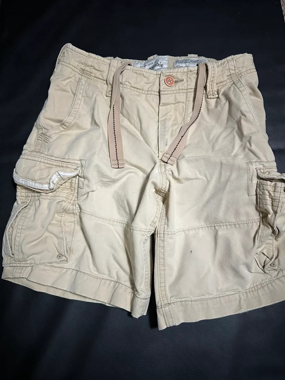 Abercrombie Kids Beige Cargo Shorts - Size 14