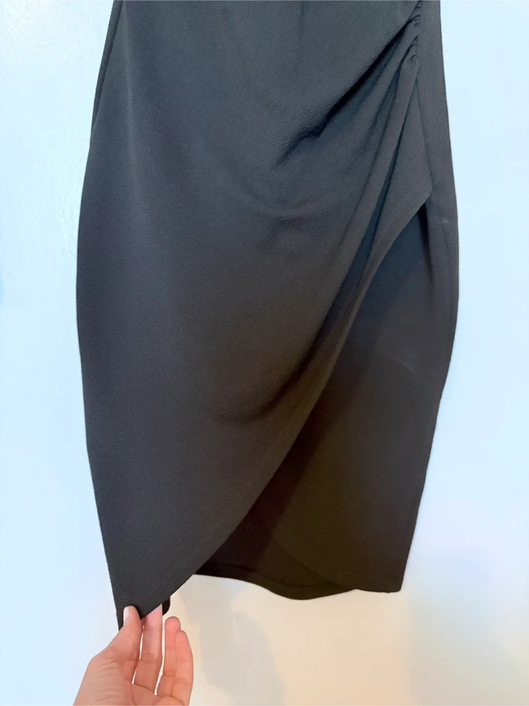 YaYa & co. Black Mesh Ruffle Collar Dress - Size Small image indicator(5)