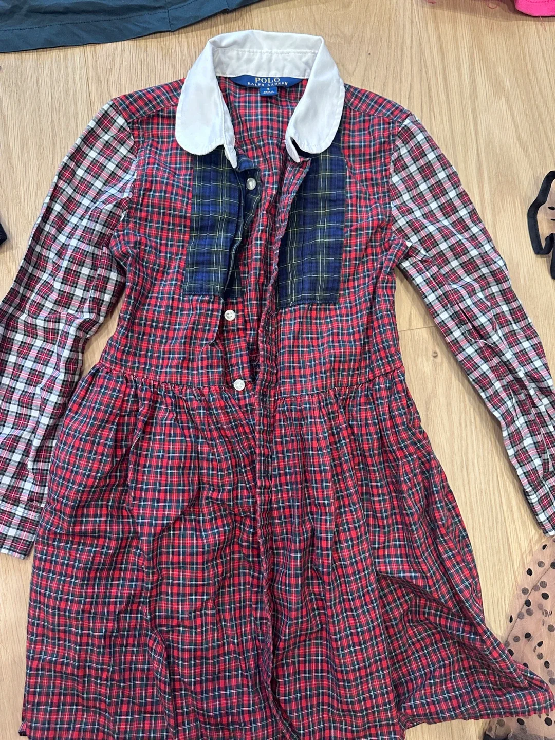 Polo Ralph Lauren Girls Plaid Dress - Size 5 thumbnail