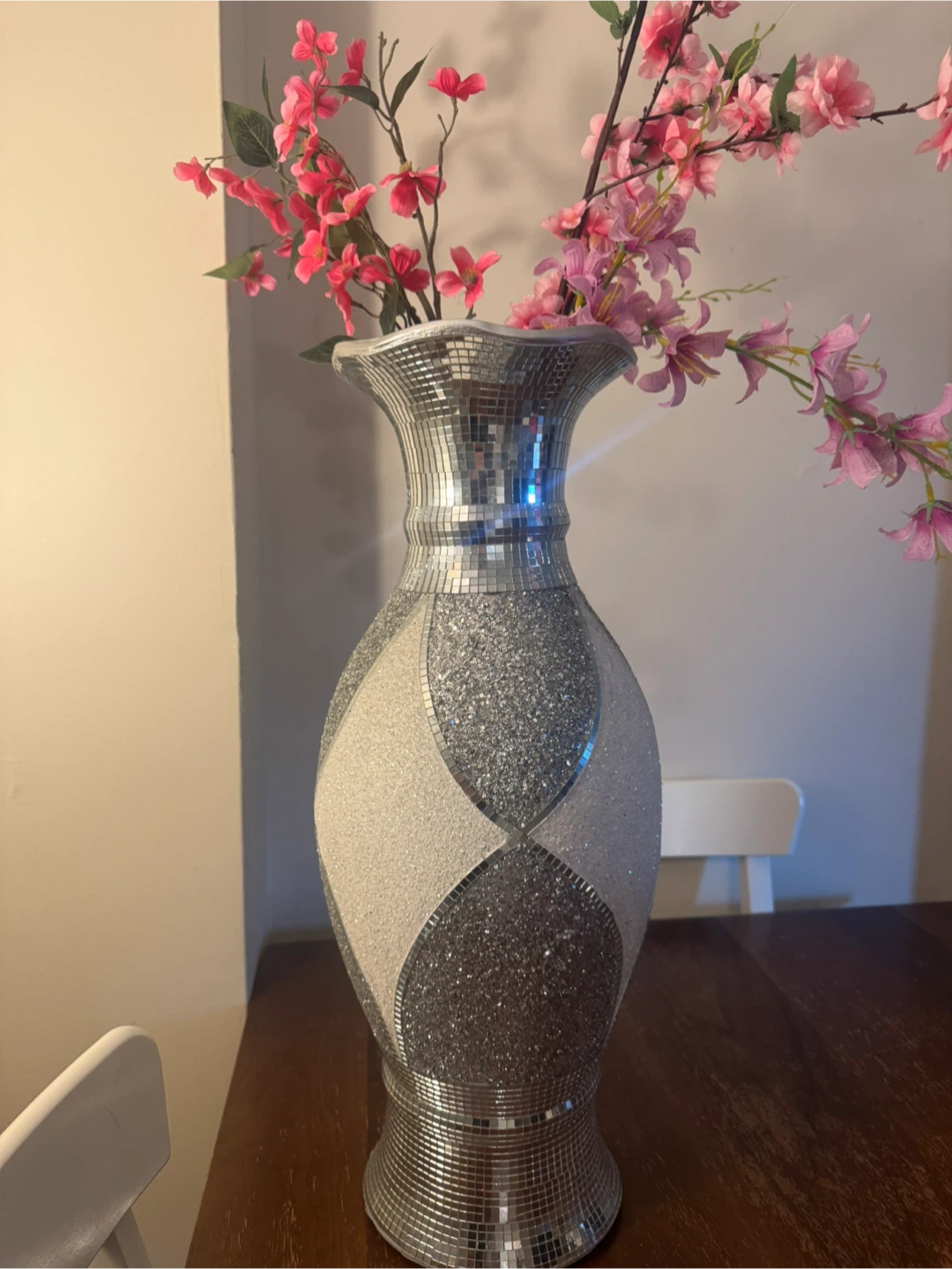 Silver Mosaic Vase