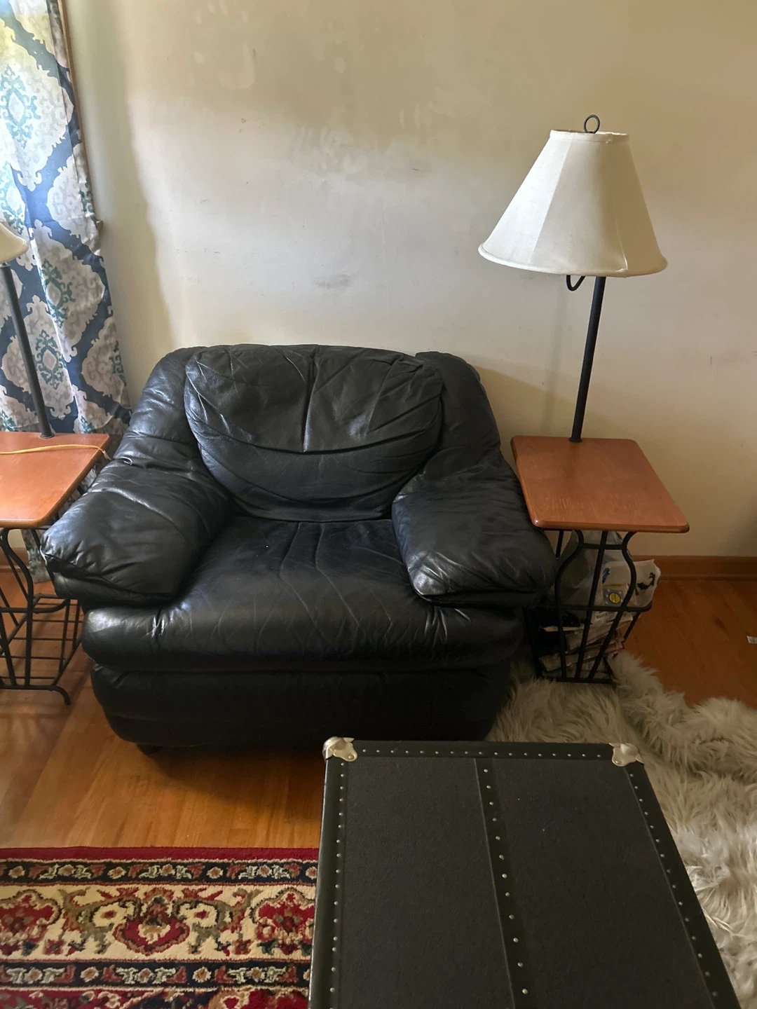 Black Leather Sofa and Loveseat Set - photo 2